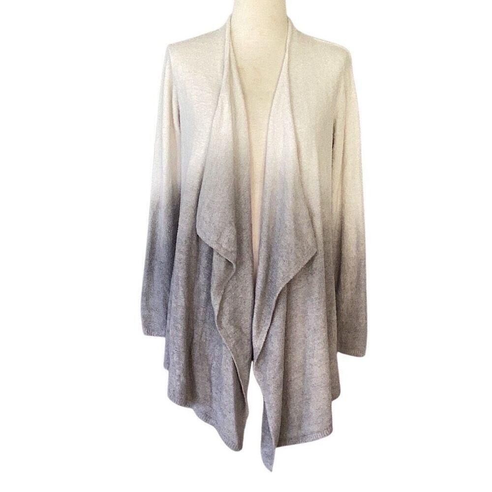 Barefoot Dreams Bamboo Chic Lite Ombre Calypso Wrap Cardigan Gray L/XL - Picture 3 of 7